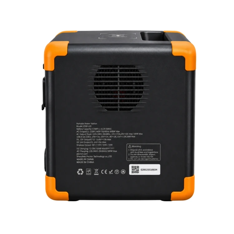 PECRON E500LFP – przenośna stacja zasilania LiFePO4 600W / 576Wh