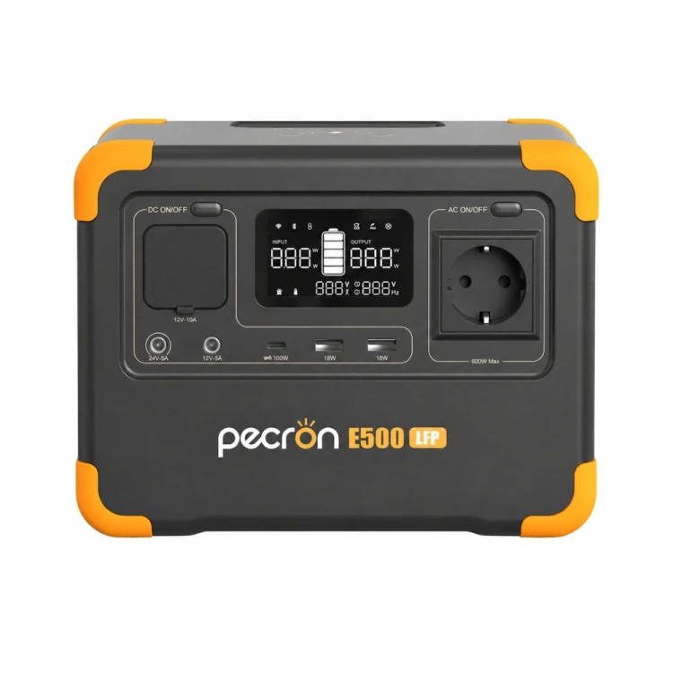 PECRON E500LFP – przenośna stacja zasilania LiFePO4 600W / 576Wh