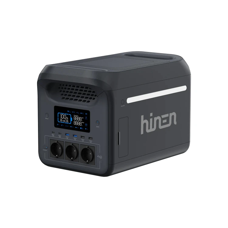 HINEN PS1800 – przenośna stacja zasilania 1800 W, 1229 Wh z akumulatorem LiFePO₄, czystą sinusoidą, szybkim ładowaniem, UPS oraz obsługą Wi-Fi i Bluetooth