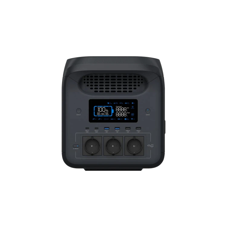 HINEN PS1800 – przenośna stacja zasilania 1800 W, 1229 Wh z akumulatorem LiFePO₄, czystą sinusoidą, szybkim ładowaniem, UPS oraz obsługą Wi-Fi i Bluetooth