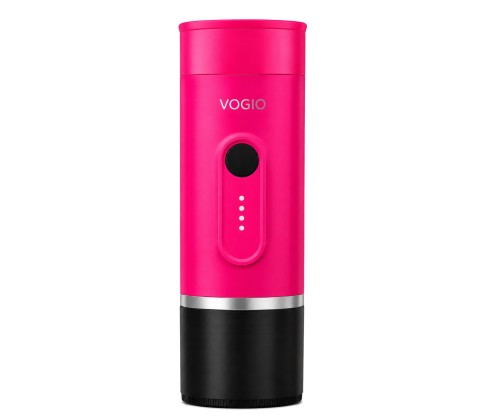 VOGIO ToGo K2 PLUS Różowy to przenośny ekspres do kawy 2 w 1 na kawę mieloną i kapsułki Nespresso®. Idealny do podróży, samochodu, pracy i kempingu.