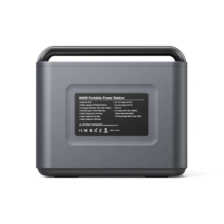 AFERIY P010 to kompaktowa przenośna stacja zasilania 800 W 512 Wh. Idealna do domu, podróży, kampera, kempingu i zasilania awaryjnego.
