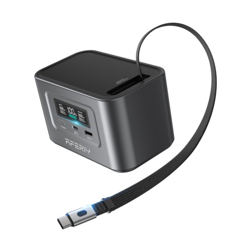 AFERIY Nomad400 P040 – przenośna stacja zasilania 400 W 256 Wh, kompaktowy power station do kampera, podróży, biwaku, pracy w terenie i awaryjnego zasilania domu