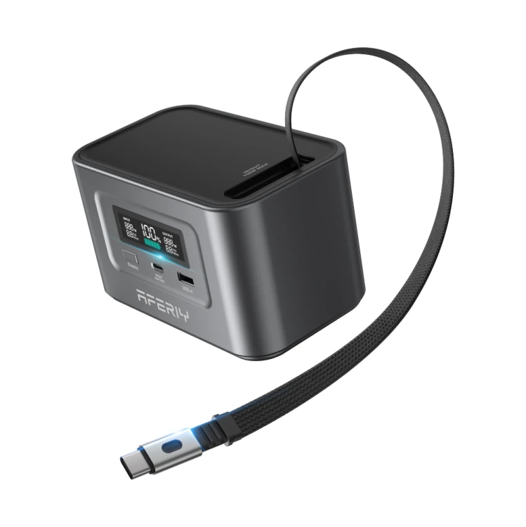 AFERIY Nomad400 P040 – przenośna stacja zasilania 400 W 256 Wh, kompaktowy power station do kampera, podróży, biwaku, pracy w terenie i awaryjnego zasilania domu