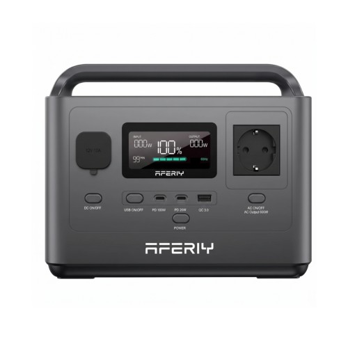 AFERIY Nomad400 P040 – przenośna stacja zasilania 400 W 256 Wh, kompaktowy power station do kampera, podróży, biwaku, pracy w terenie i awaryjnego zasilania domu