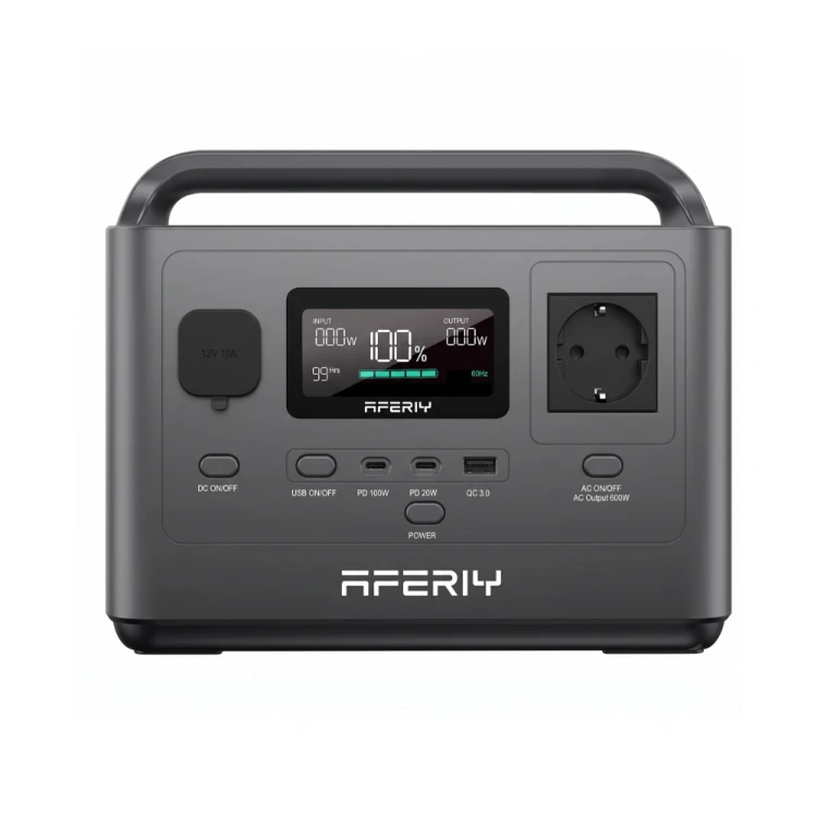 AFERIY Nomad400 P040 – przenośna stacja zasilania 400 W 256 Wh, kompaktowy power station do kampera, podróży, biwaku, pracy w terenie i awaryjnego zasilania domu