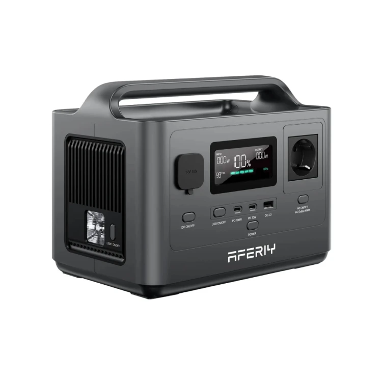 AFERIY Nomad400 P040 – przenośna stacja zasilania 400 W 256 Wh, kompaktowy power station do kampera, podróży, biwaku, pracy w terenie i awaryjnego zasilania domu