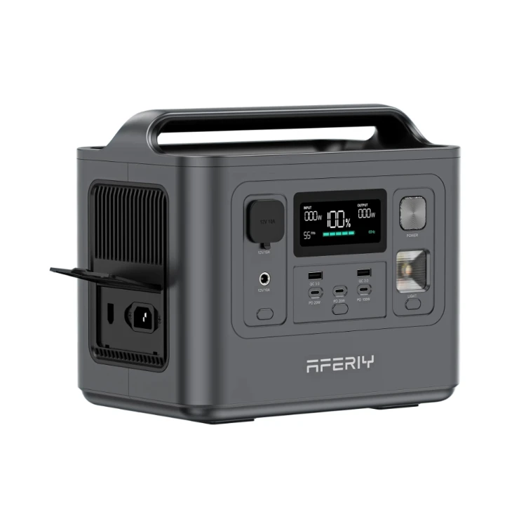 AFERIY P010 to kompaktowa przenośna stacja zasilania 800 W 512 Wh. Idealna do domu, podróży, kampera, kempingu i zasilania awaryjnego.