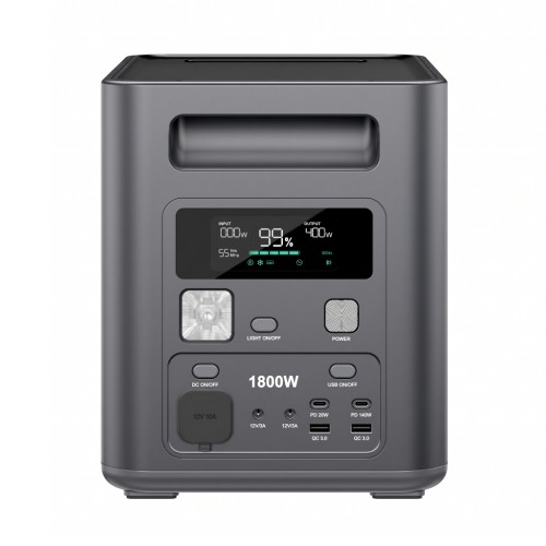 AFERIY Nomad1800 P180 to wydajna przenośna stacja zasilania 1800 W 1024 Wh. Idealna do domu, kampera, kempingu, podróży i jako awaryjne źródło energii.