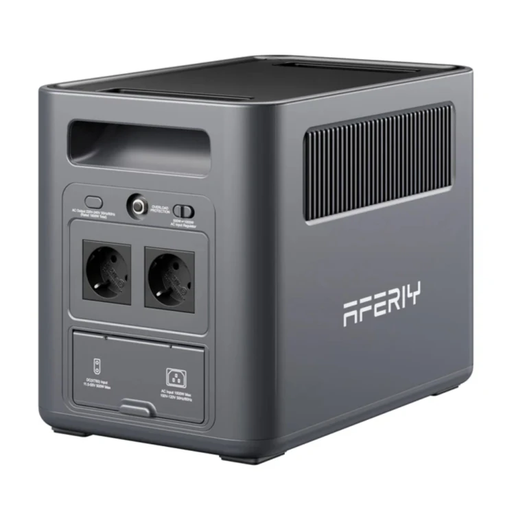 AFERIY Nomad1800 Pro P180 – przenośna stacja zasilania o mocy 1800W i pojemności 1024Wh, przeznaczona do zasilania urządzeń w domu, kamperze, podróży oraz podczas awarii prądu.