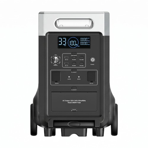 AFERIY Haven3600 P310 – przenośna stacja zasilania o mocy 3600W i pojemności 3840Wh, przeznaczona do zasilania urządzeń domowych, elektronarzędzi, sprzętu w kamperze oraz jako awaryjne źródło energii.