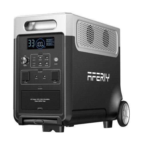 AFERIY Haven3600 P310 – przenośna stacja zasilania o mocy 3600W i pojemności 3840Wh, przeznaczona do zasilania urządzeń domowych, elektronarzędzi, sprzętu w kamperze oraz jako awaryjne źródło energii.