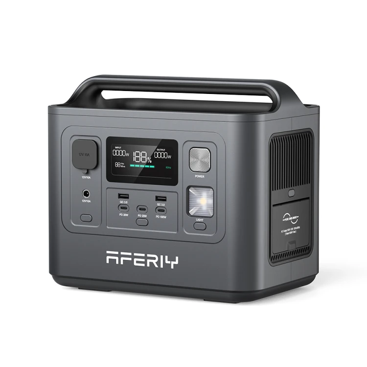 AFERIY P010 to kompaktowa przenośna stacja zasilania 800 W 512 Wh. Idealna do domu, podróży, kampera, kempingu i zasilania awaryjnego.