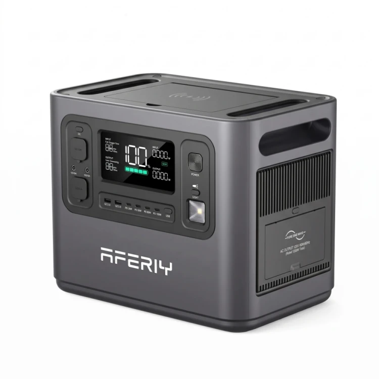 AFERIY Haven2400 P210 to przenośna stacja zasilania 2400 W 2048 Wh z akumulatorem LiFePO₄. Sprawdzi się w domu, kamperze, na campingu i jako zasilanie awaryjne.