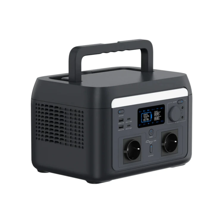 HINEN PS600 600 W 512 Wh – przenośna stacja zasilania LiFePO4 z szybkim ładowaniem, funkcją UPS i możliwością ładowania solarnego, do domu, kampera i na kemping.