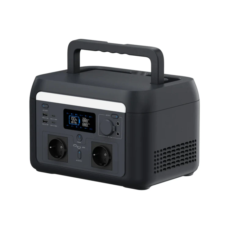 HINEN PS600 600 W 512 Wh – przenośna stacja zasilania LiFePO4 z szybkim ładowaniem, funkcją UPS i możliwością ładowania solarnego, do domu, kampera i na kemping.