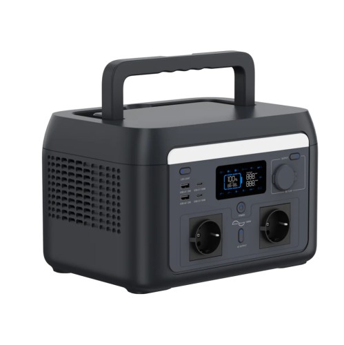 HINEN PS1000 1000 W 614 Wh – przenośna stacja zasilania LiFePO4 z szybkim ładowaniem 1,5 h, UPS 10 ms i ładowaniem solarnym do 400 W, do domu, kampera i podróży.