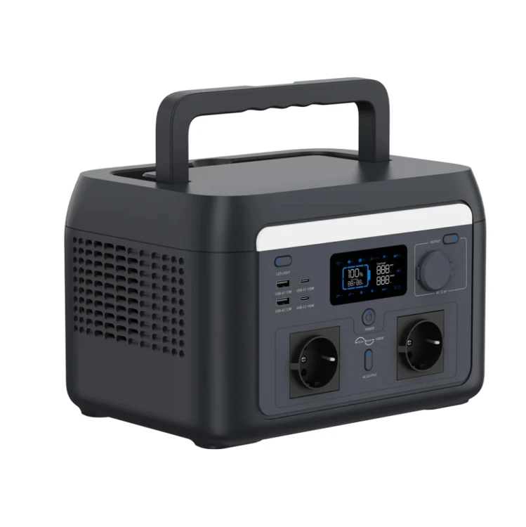 HINEN PS1000 1000 W 614 Wh – przenośna stacja zasilania LiFePO4 z szybkim ładowaniem 1,5 h, UPS 10 ms i ładowaniem solarnym do 400 W, do domu, kampera i podróży.