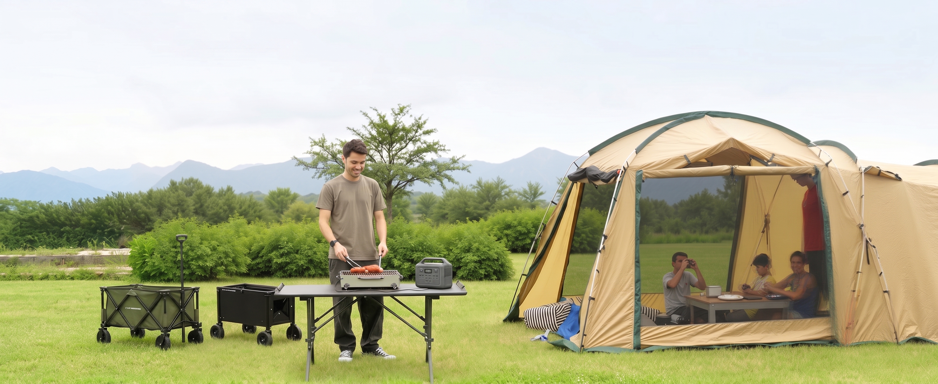 AFERIY P040 jako przenośna stacja zasilania na campingu