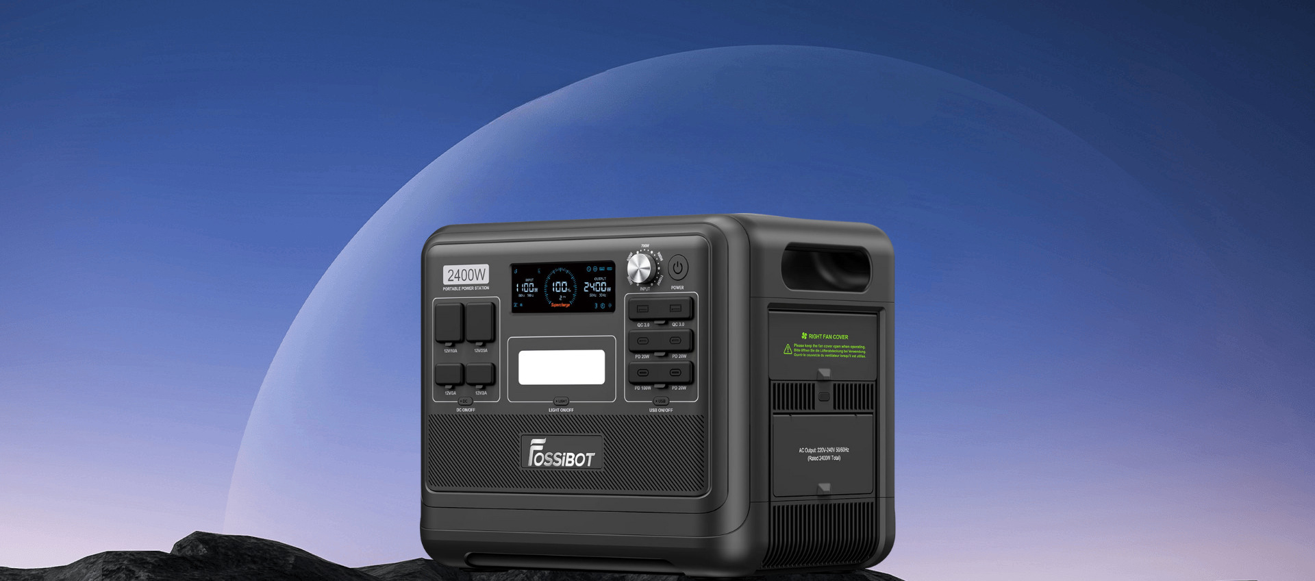 FOSSiBOT F2400 BLACK – zdjęcie główne produktu