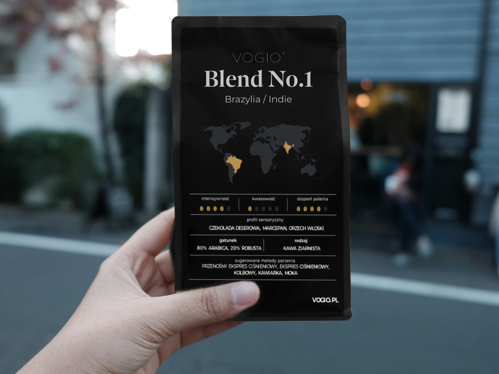 VOGIO Blend No.1 – fotografia przygotowania espresso